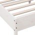 Estructura de cama con cabecero madera pino blanco 140x190