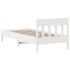 Estructura de cama con cabecero madera pino blanco 90x190