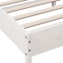 Estructura de cama con cabecero madera pino blanco 90x190