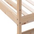 Cama alta con escritorio madera maciza de pino 75x190