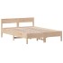 Estructura de cama con cabecero madera maciza pino 135x190