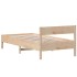 Estructura de cama con cabecero madera maciza pino 100x200