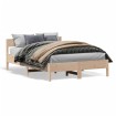 Estructura de cama con cabecero madera maciza pino 140x190 cm