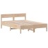 Estructura de cama con cabecero madera maciza pino 140x190