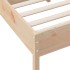 Estructura de cama con cabecero madera maciza pino 140x190