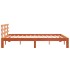 Estructura cama con cabecero madera pino marrón cera 180x200