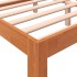 Estructura cama con cabecero madera pino marrón cera 180x200