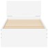 Estructura de cama con cabecero y luces LED blanco 75x190
