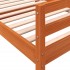 Estructura de cama madera maciza de pino marrón cera 75x190