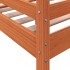 Cama alta madera maciza de pino marrón cera 90x190