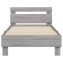 Cama con cabecero madera de ingeniería gris Sonoma 75x190