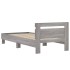 Cama con cabecero madera de ingeniería gris Sonoma 75x190