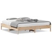 Estructura de cama de madera maciza de pino 200x200 cm