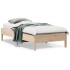 Estructura de cama madera maciza de pino 90x190