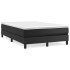 Cama box spring con colchón cuero sintético negro 120x190