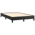 Cama box spring con colchón cuero sintético negro 120x190