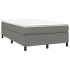 Cama box spring con colchón tela gris oscuro 120x190