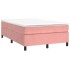 Cama box spring con colchón terciopelo rosa 120x190