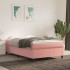 Cama box spring con colchón terciopelo rosa 120x190