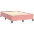 Cama box spring con colchón terciopelo rosa 120x190