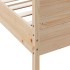 Estructura de cama con cabecero madera maciza pino 120x200