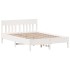 Estructura de cama con cabecero madera pino blanco 160x200