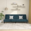 Sofá cama de 2 plazas terciopelo azul