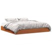 Estructura de cama madera maciza pino marrón cera 180x200 cm