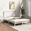 Estructura de cama madera maciza de pino blanca 120x200 cm