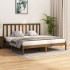 Estructura de cama madera maciza de pino marrón miel 200x200