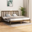 Estructura de cama madera maciza de pino marrón miel 200x200 cm