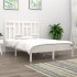 Estructura de cama madera maciza de pino blanco 200x200