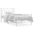 Estructura cama metal con cabecero y pie cama blanca 90x190