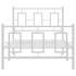 Estructura cama metal con cabecero y pie cama blanca 90x190