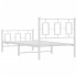 Estructura cama metal con cabecero y pie cama blanca 90x190