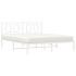 Estructura de cama con cabecero metal blanca 160x200