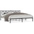 Estructura de cama con cabecero metal negro 193x203