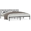 Estructura de cama con cabecero metal negro 193x203 cm