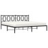 Estructura de cama con cabecero metal negro 193x203