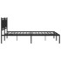 Estructura de cama con cabecero metal negro 193x203