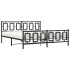 Estructura de cama cabecero y estribo metal negro 183x213