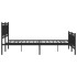 Estructura de cama cabecero y estribo metal negro 183x213