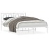 Estructura de cama con cabecero metal blanca 140x200