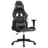 Silla gaming de masaje cuero sintético negro y