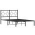 Estructura de cama con cabecero metal negro 120x190