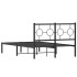 Estructura de cama con cabecero metal negro 120x190