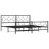 Estructura de cama cabecero y estribo metal negro 183x213