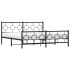 Estructura de cama cabecero y estribo metal negro 183x213