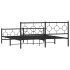 Estructura de cama cabecero y estribo metal negro 183x213