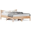 Estructura de cama madera maciza de pino 135x190 cm